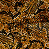 Panne de velours python noir fond ocre