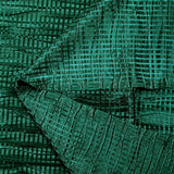 Polyester rayé et satiné effet froissé vert sapin