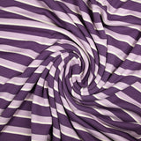 Maille Milano rayure mauve et écrue fond violet