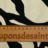 Twill de viscose imprimé zébrure noire fond ivoire