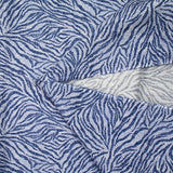 Crêpe de viscose imprimé zèbre bleu denim
