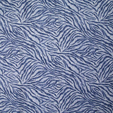 Crêpe de viscose imprimé zèbre bleu denim