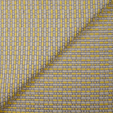 Brocart polycoton rayé Coline jaune et blanc cassé