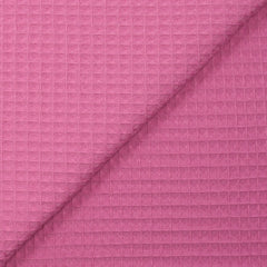 Coton 100% nid d'abeille rose bonbon