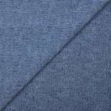 Coton doupionné effet seersucker rayé 1 mm blanc et marine