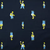 Coton imprimé Homer Simpson fond marine