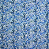 Coton imprimé Matilde fleurs bleu au mètre