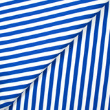 Coton imprimé rayé 1cm bleu et blanc