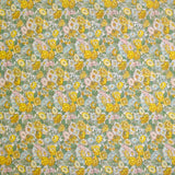Coton liberty ® Leontyne Dream jaune et vert au mètre 