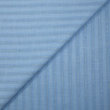 Coton lin rayé Lurex doré fond bleu ciel
