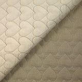 Coton matelassé envers double gaze cœur grège