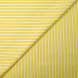 Coton tissé-teint Rudy rayé blanc fond jaune beurre