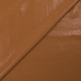 Crêpe de polyester fin pailleté bronze fond camel