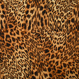 Crêpe polyester léopard marron