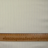 Crêpe viscose lurex rayé fond ivoire