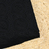 Dentelle festonnée rosaces noir