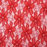 Dentelle polyester Alice fraise