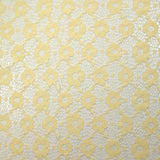 Dentelle polyester Flora jaune beurre