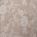 Dentelle polyester résille Sophie blanc poudré