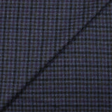 Flanelle de laine mélangée à carreaux fond marine