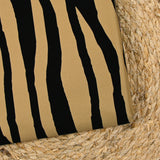 Gabardine de coton imprimée zèbre fond sable