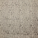 Guipure polyester bouclette taupe