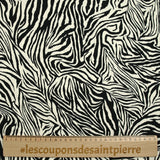 Jacquard de coton imprimé safari zébré