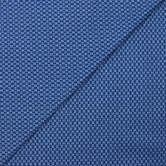Jersey de coton imprimé damier de tirets fond bleu foncé
