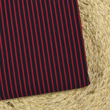 Jersey de coton rayé fraise fond bleu nuit