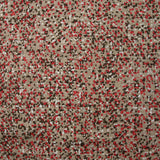 Jersey de polycoton froissé imprimé dans la foule rouge fond beige