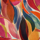 Jersey de viscose imprimé aquarelle multicolore fond beige