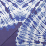 Jersey imprimé tie & dye bleu fond indigo