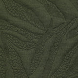 Matelassé jersey fissures military green background