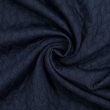 Matelassé Jersey Braids Navy Blue Fondo