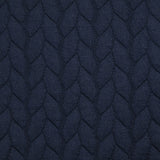 Matelassé Jersey Braids Navy Blue Fondo