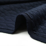 Matelassé Jersey Braids Navy Blue Fondo