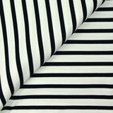 Jersey polyviscose marinière blanc et marine