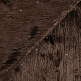 Jersey velours froissé sequins marron