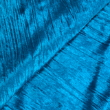 Jersey velours plissé turquoise