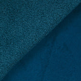 Lainage bouclette envers polaire bleu canard