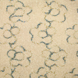 Lainage bouclette fantaisie fleurs fond beige