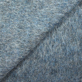 Laine aspect mohair à poils longs bleu