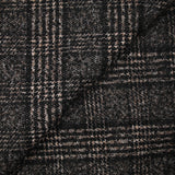 Laine mélangée à carreaux marron et noir