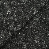 Laine mélangée bouclettes chevrons 40mm noir et blanc