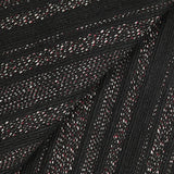 Fancy wool blend striped black background