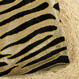 Lamé et velours viscose tigre noir fond doré