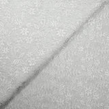 Maille dentelle satinée champêtre blanche