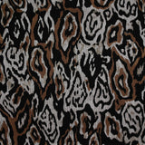 Maille Milano polyviscose écorce grise et marron fond noir
