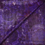 Maille polyester lamé psychédélique fond violet