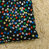 Maille velours confettis en carnaval fond noir
